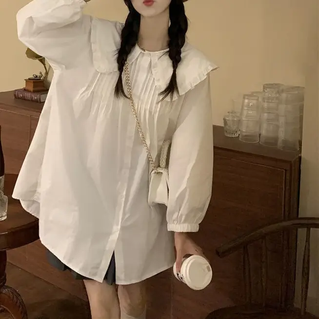 Women's White French Style Long Sleeve Dress 2022 — feature 28