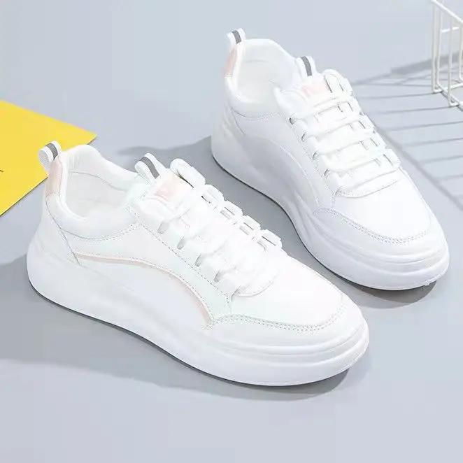 Women White Thick Casual Sneakers Summer 2022 - Image 5