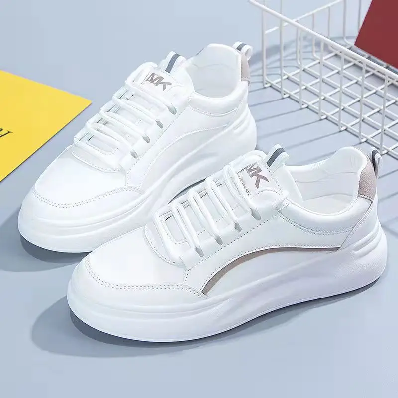 Women White Thick Casual Sneakers Summer 2022 - Image 6