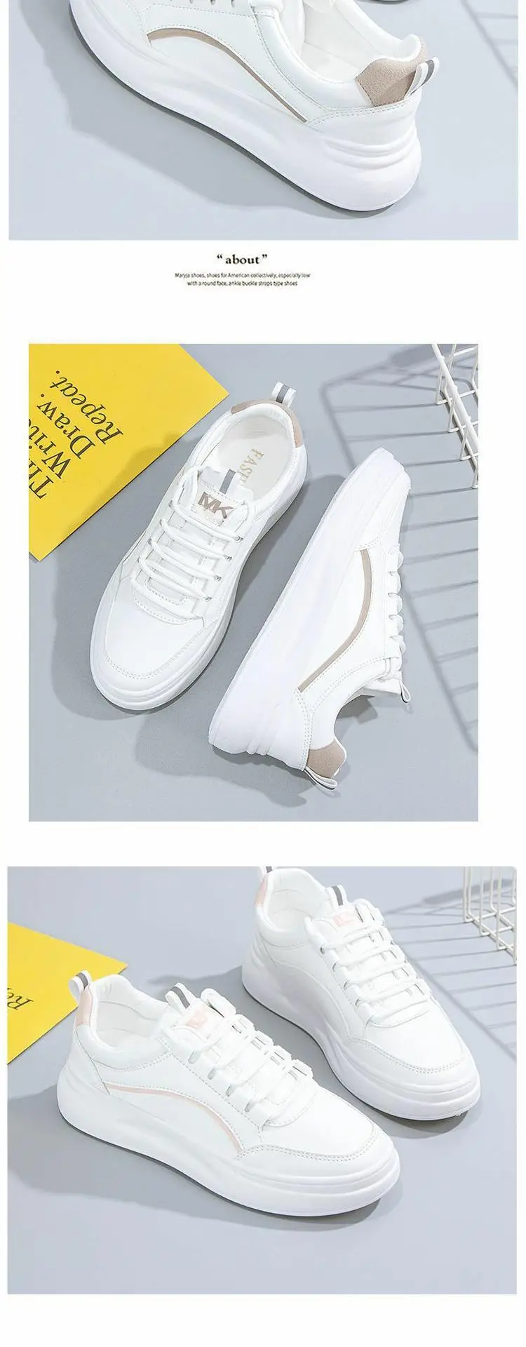 Women White Thick Casual Sneakers Summer 2022 — feature 6