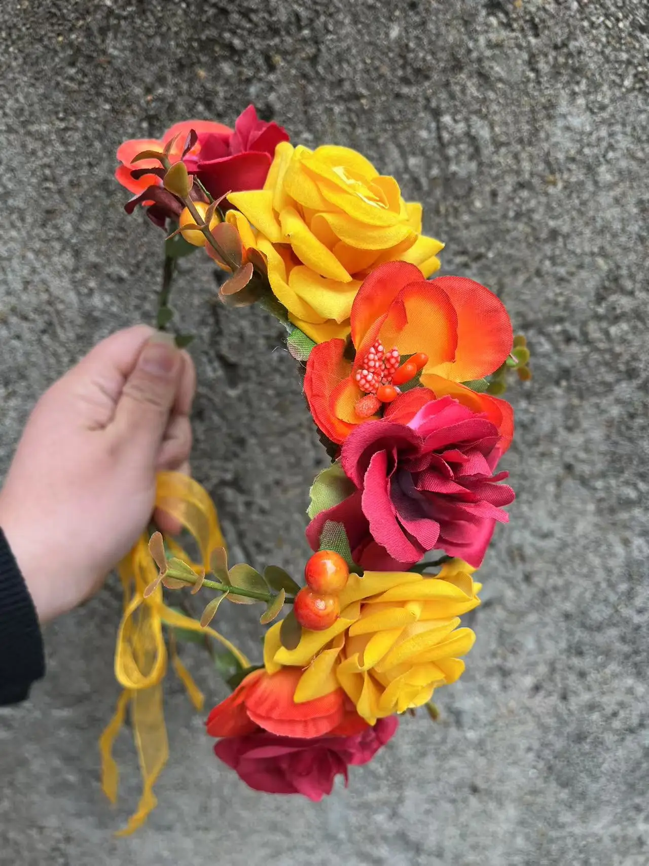 Spring Floral Handmade Wreath for Girls Women - Image 4