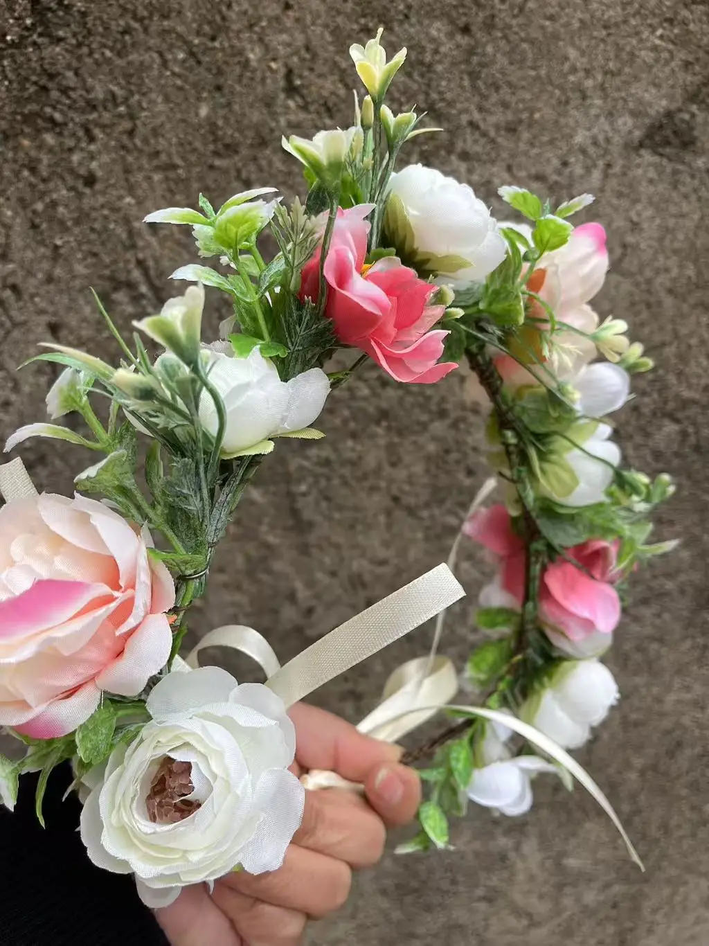 Spring Floral Handmade Wreath for Girls Women - Image 5