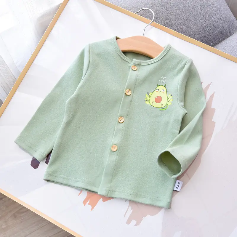 Baby Cotton Cardigan Top Pink Strawberry Print - Image 9