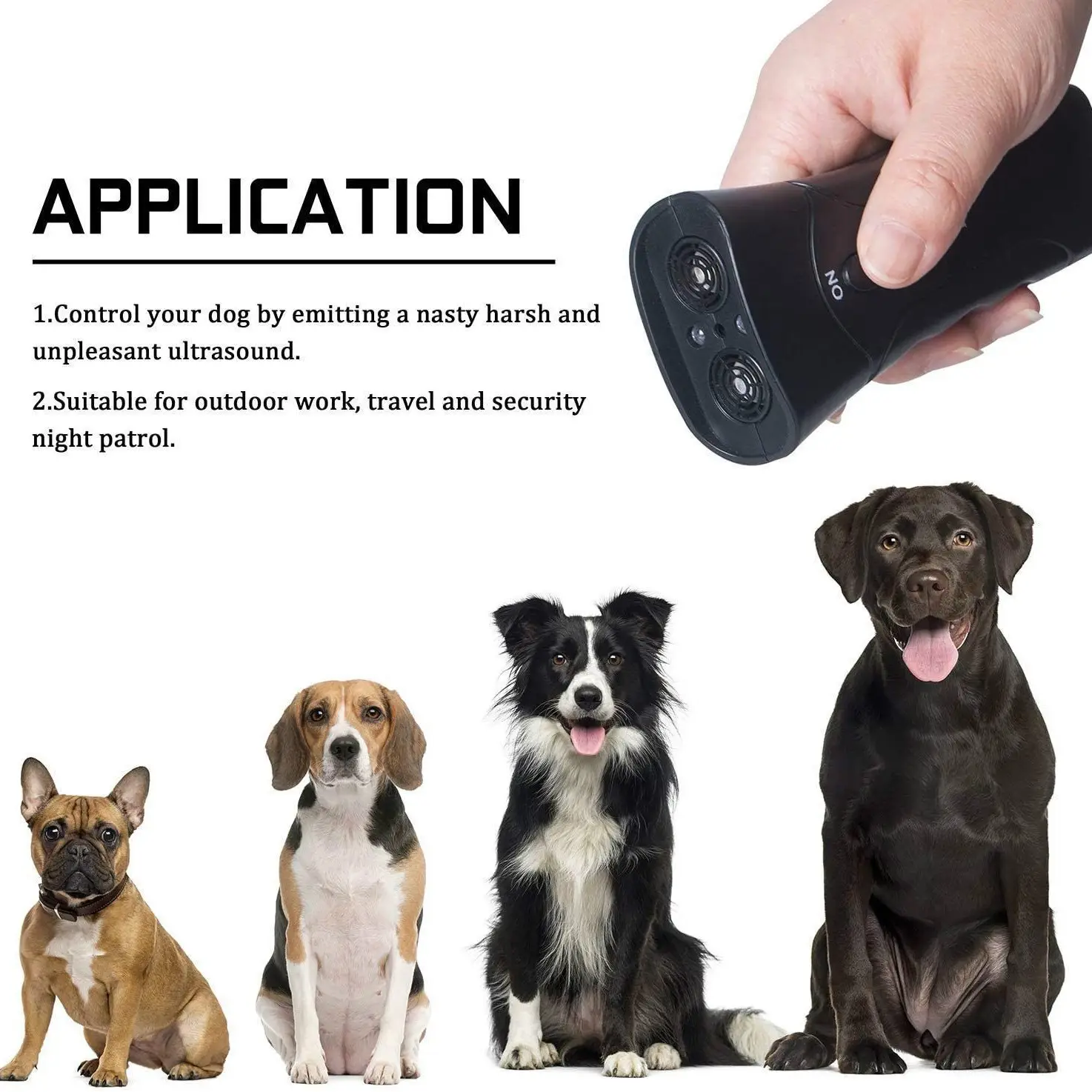 Double Head LED Dog Trailer with Ultrasonic Repellent - Image 2