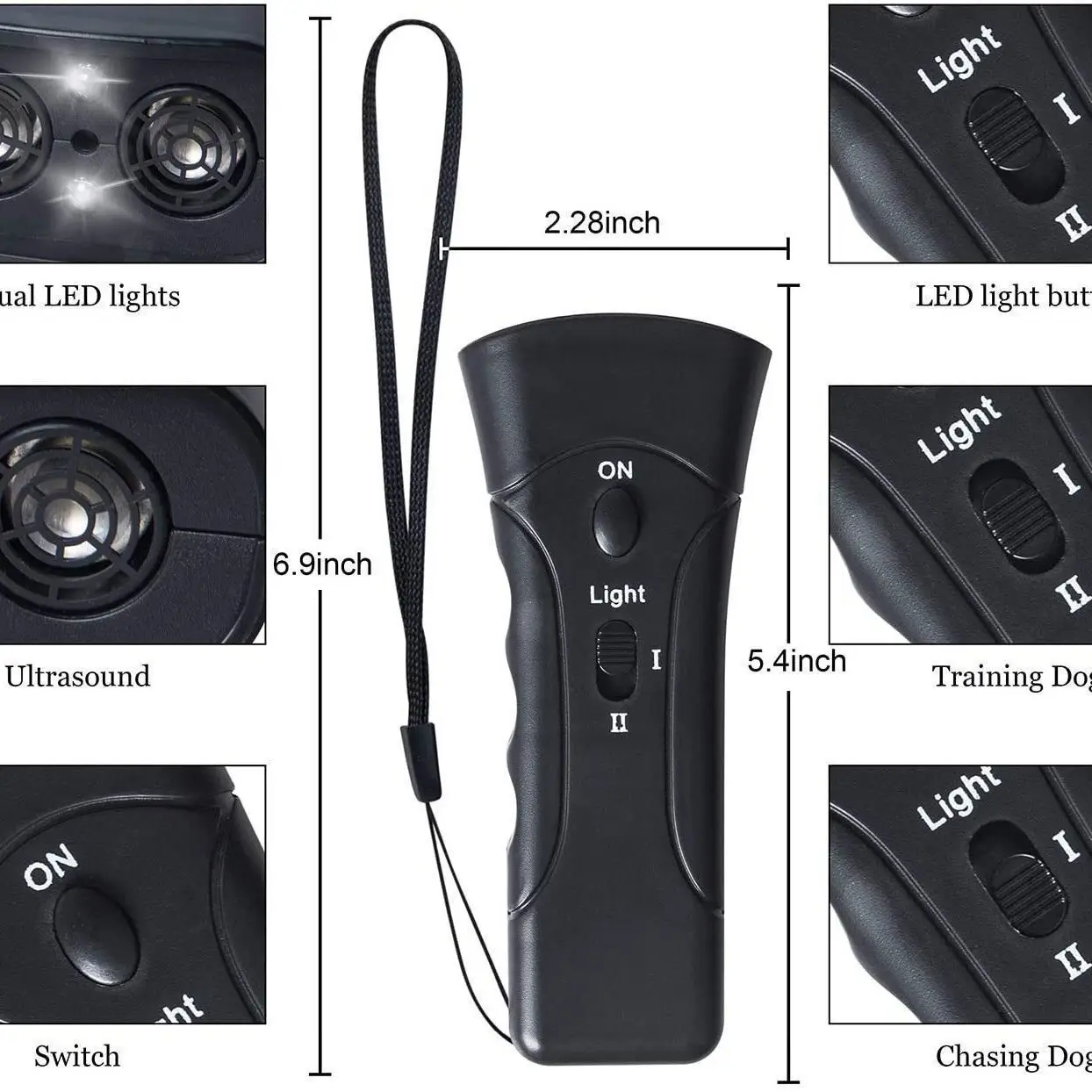 Double Head LED Dog Trailer with Ultrasonic Repellent - Image 4