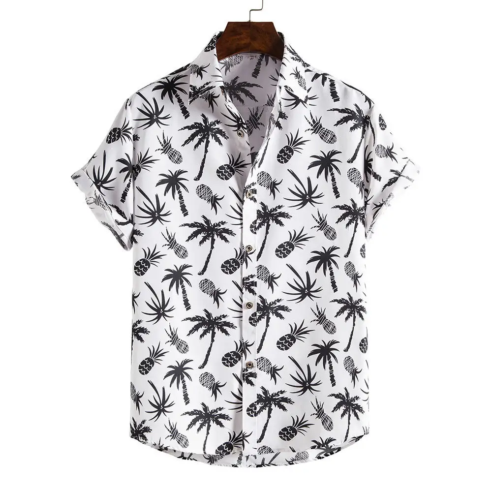 Men's Plaid Short Sleeve Beach Shirt Light Blue Pink — feature 12