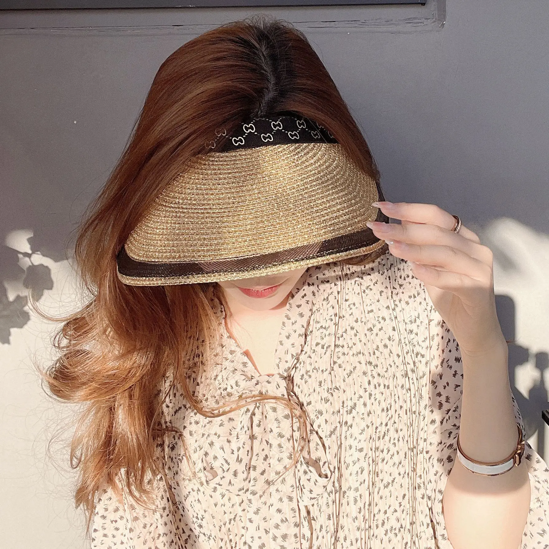 Beach Visor Hat with Big Bristle for Women