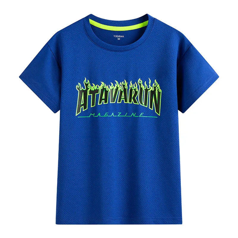 Blue At The Run T-Shirt for Boys Big Kids - Image 26