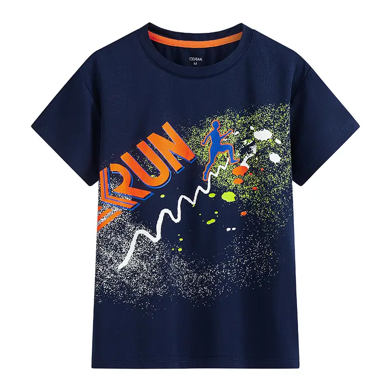 Blue At The Run T-Shirt for Boys Big Kids - Image 30