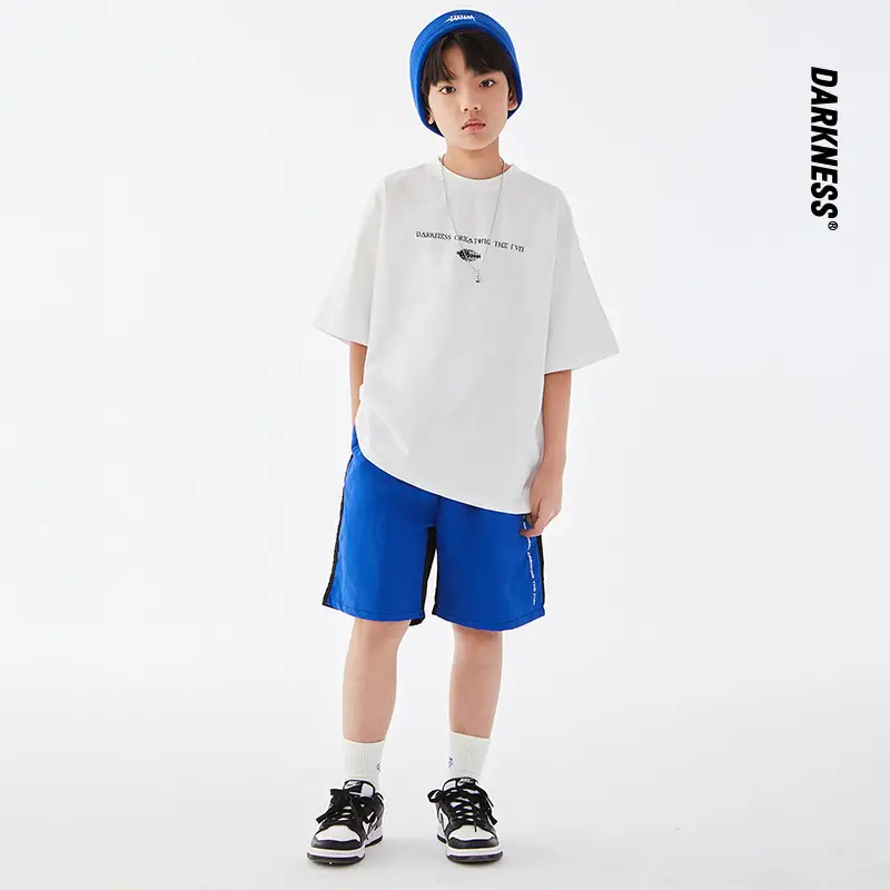 Kids White Cotton T-Shirt Short Sleeve Boys Summer Wear - Image 5