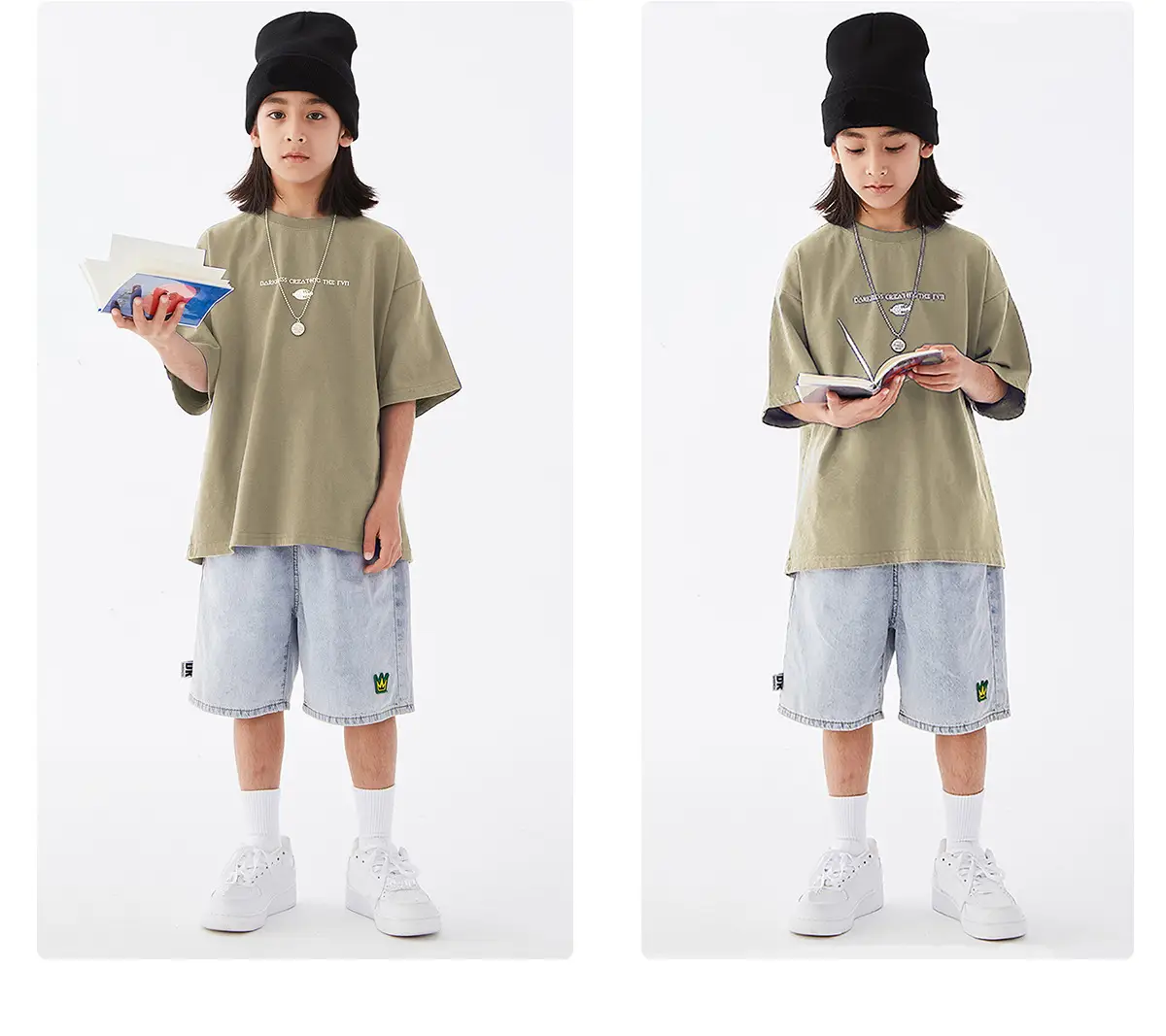 Kids White Cotton T-Shirt Short Sleeve Boys Summer Wear — feature 13