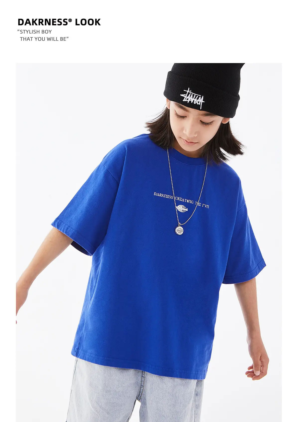 Kids White Cotton T-Shirt Short Sleeve Boys Summer Wear — feature 17