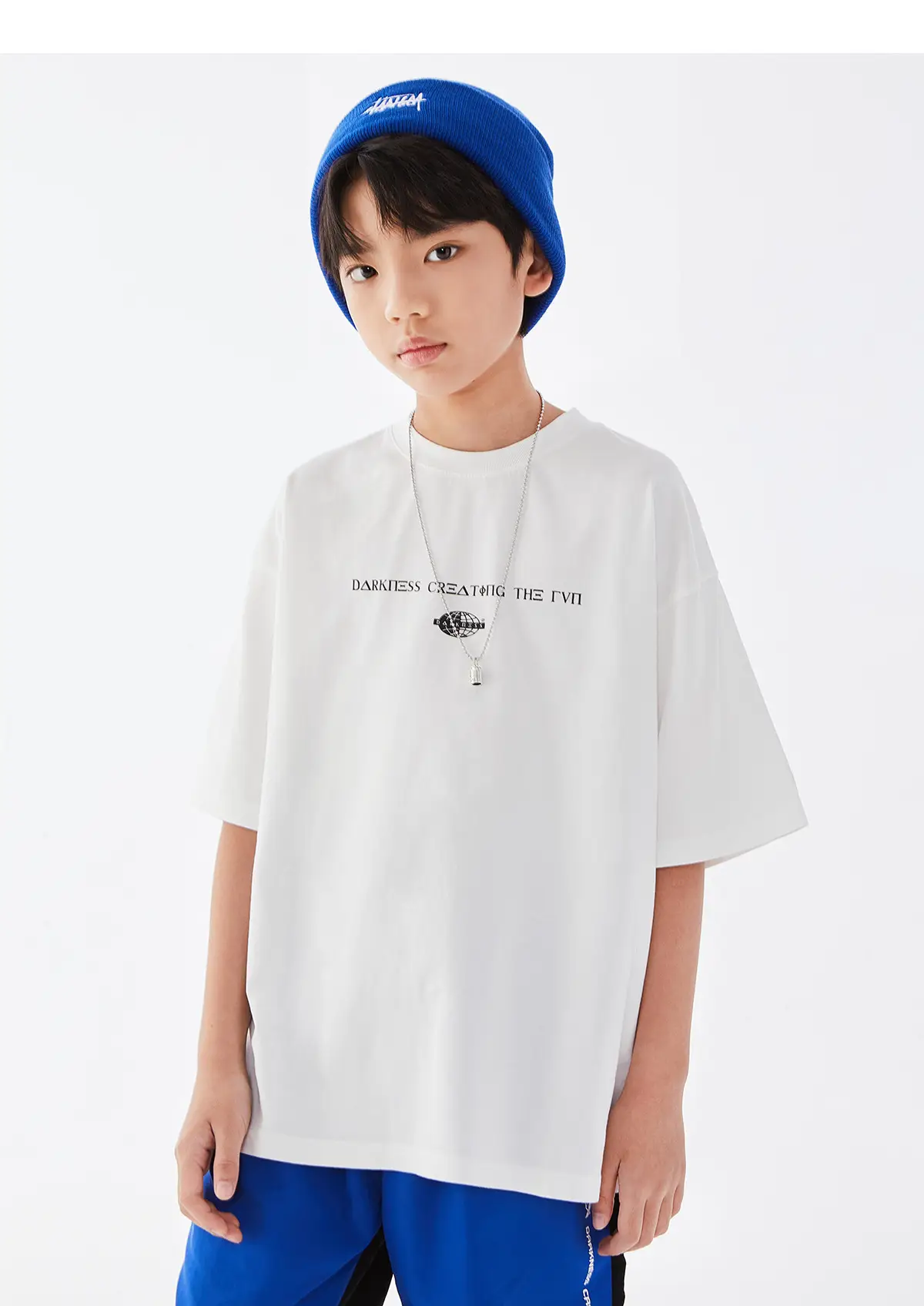 Kids White Cotton T-Shirt Short Sleeve Boys Summer Wear — feature 22