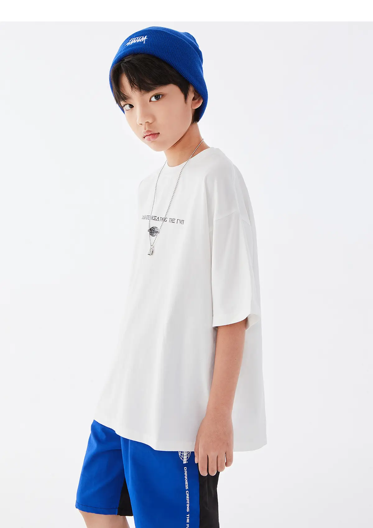 Kids White Cotton T-Shirt Short Sleeve Boys Summer Wear — feature 23