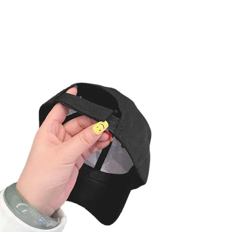 Women Baseball Cap with Large Smiley Sequins Rhinestones Brown - Image 14