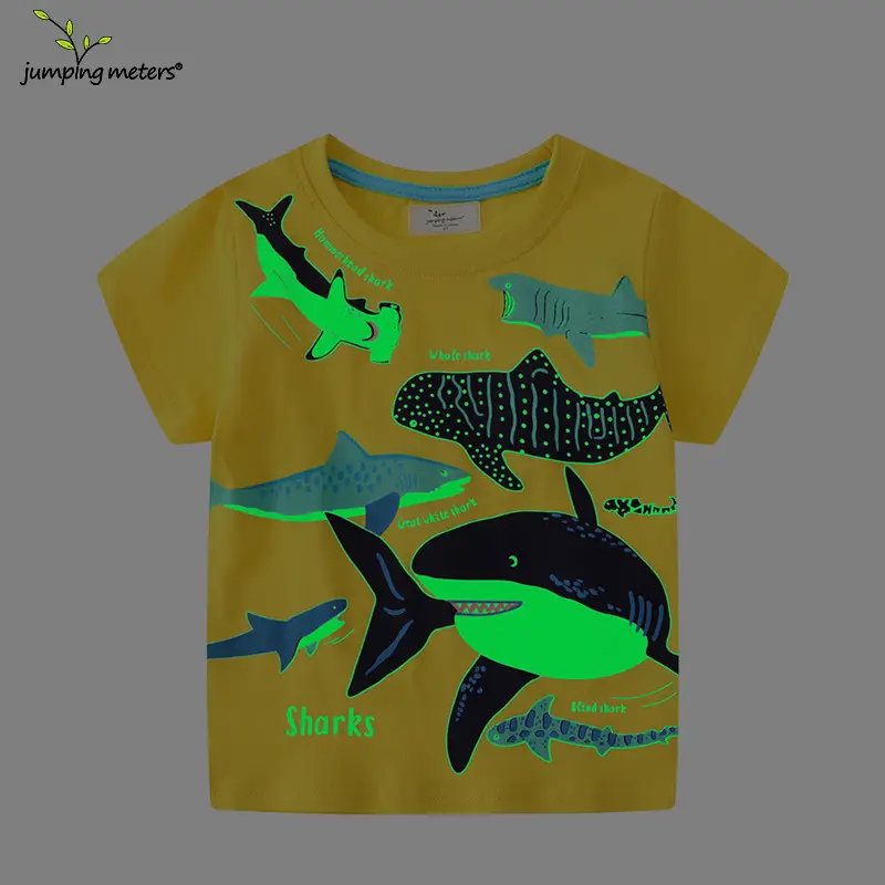 Kids Shark Print T-Shirt 2025 Summer New