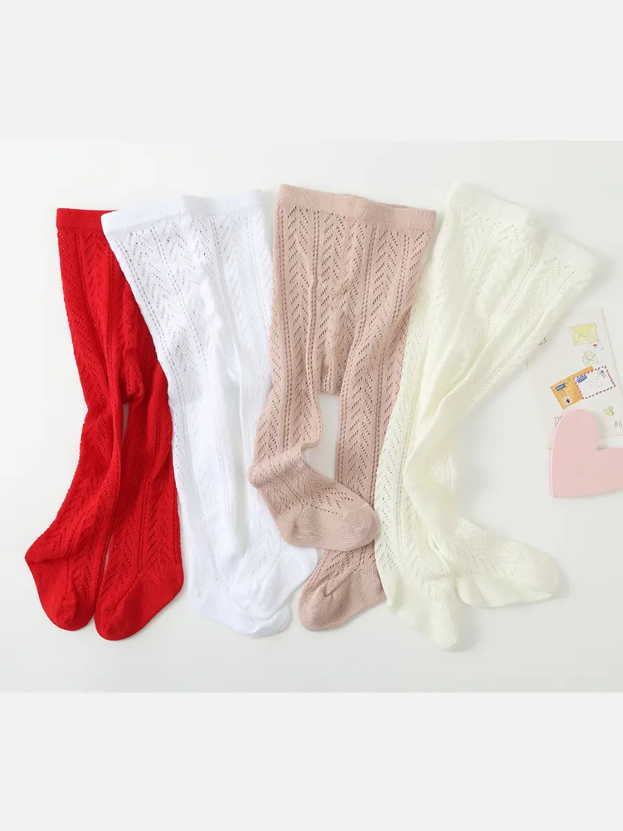 Baby Spanish Style Cotton Leggings 0-2Yr Pink Bow