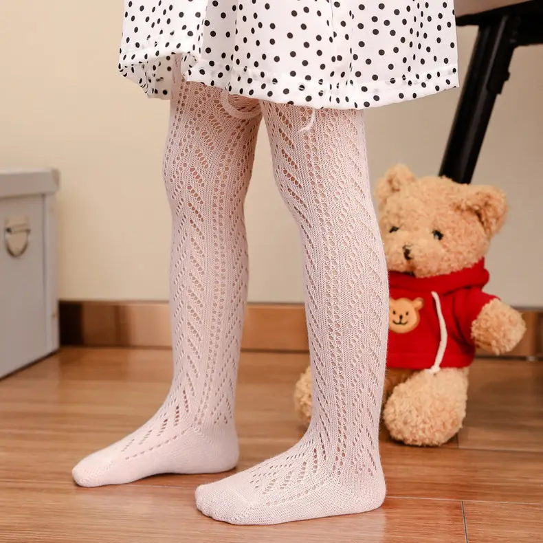 Baby Spanish Style Cotton Leggings 0-2Yr Pink Bow — feature 25