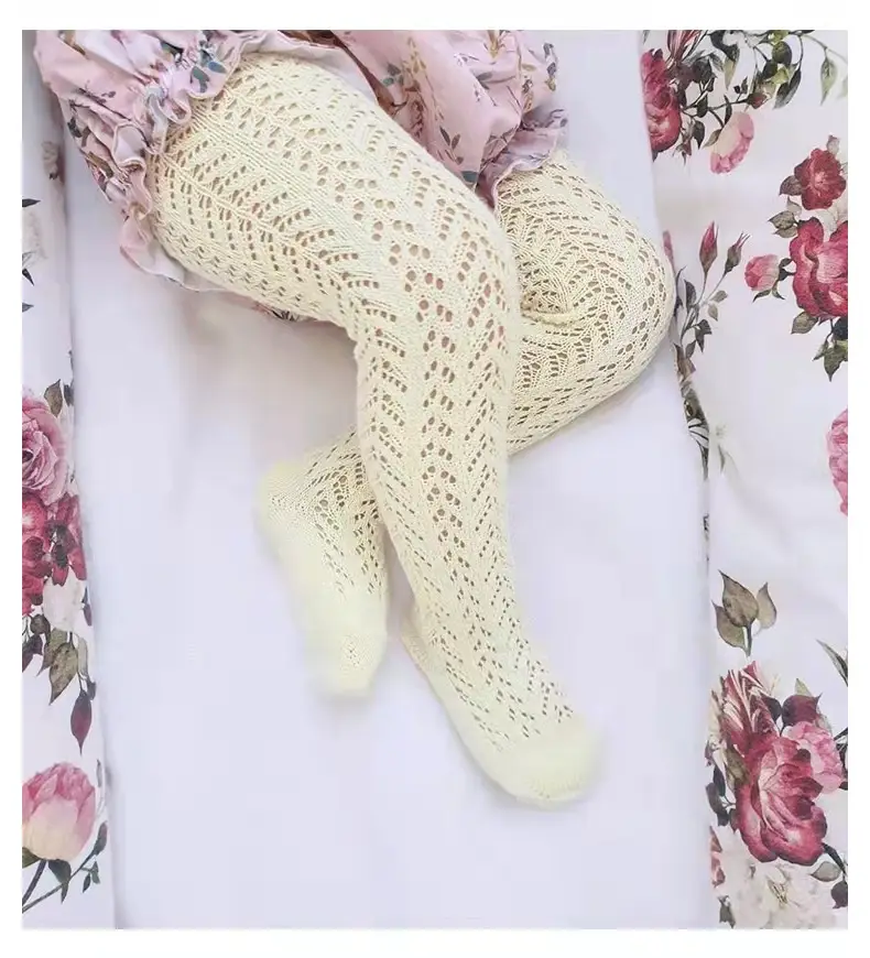 Baby Spanish Style Cotton Leggings 0-2Yr Pink Bow — feature 28
