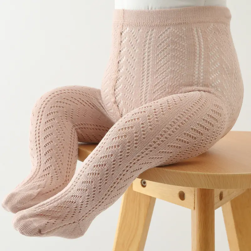 Baby Spanish Style Cotton Leggings 0-2Yr Pink Bow