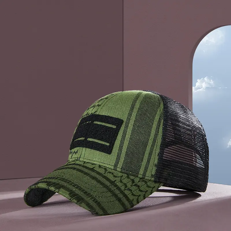 Men Women Green Mesh Sun Cap 2025