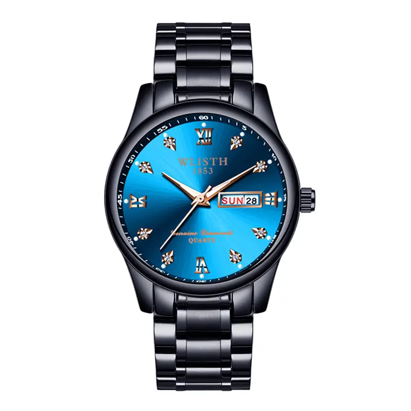 Wally Full Automatic Men's Quartz Watch Gold Steel Band