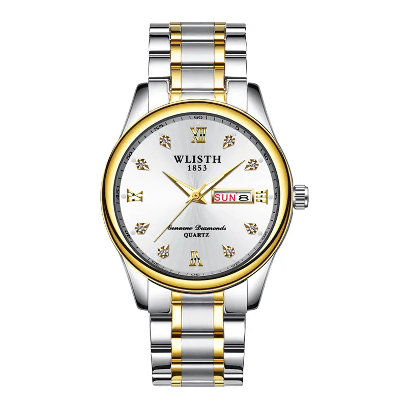 Wally Full Automatic Men's Quartz Watch Gold Steel Band