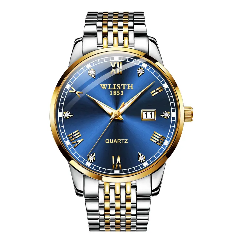 Wally Full Automatic Men's Quartz Watch Gold Steel Band