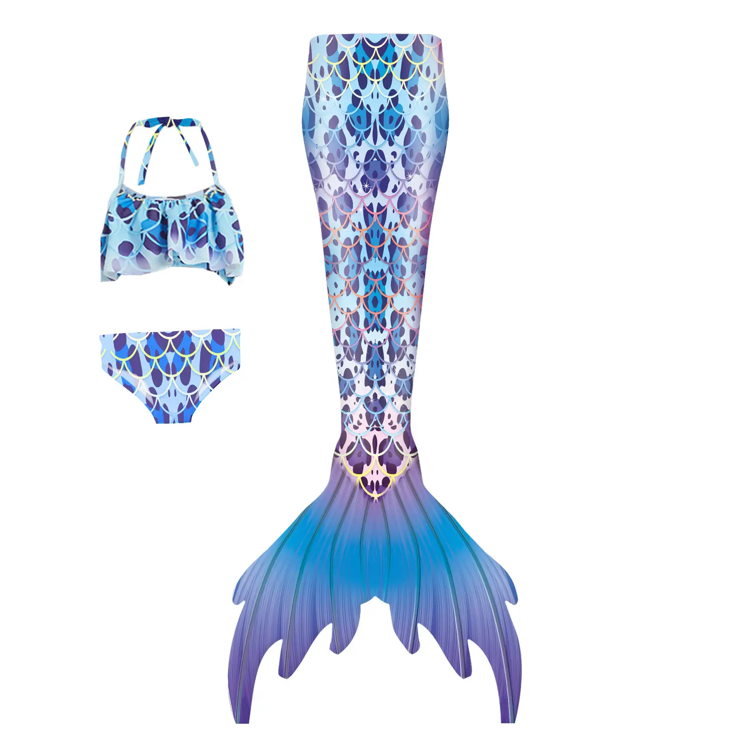 Mermaid Tail Strapless Fish Tail Dress for Girls