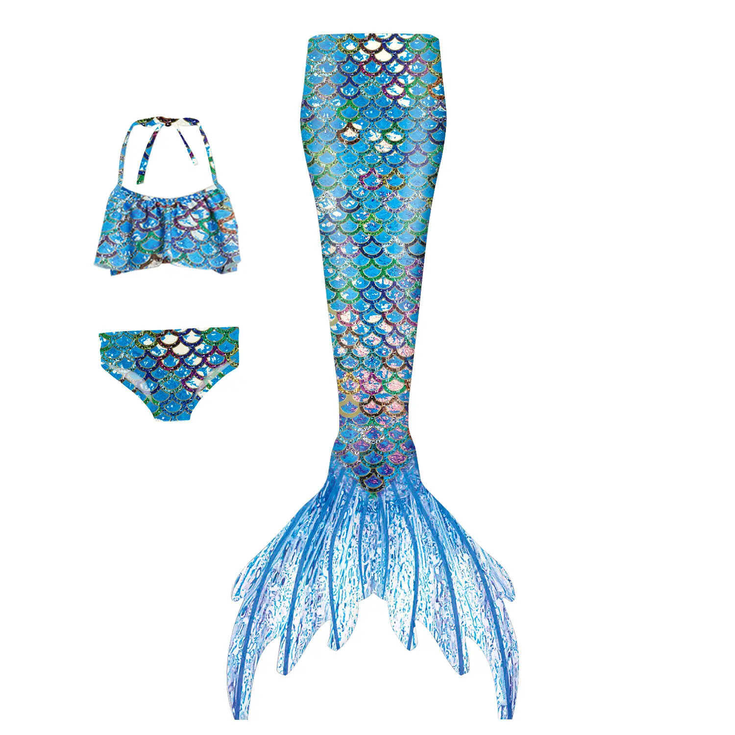 Mermaid Tail Strapless Fish Tail Dress for Girls