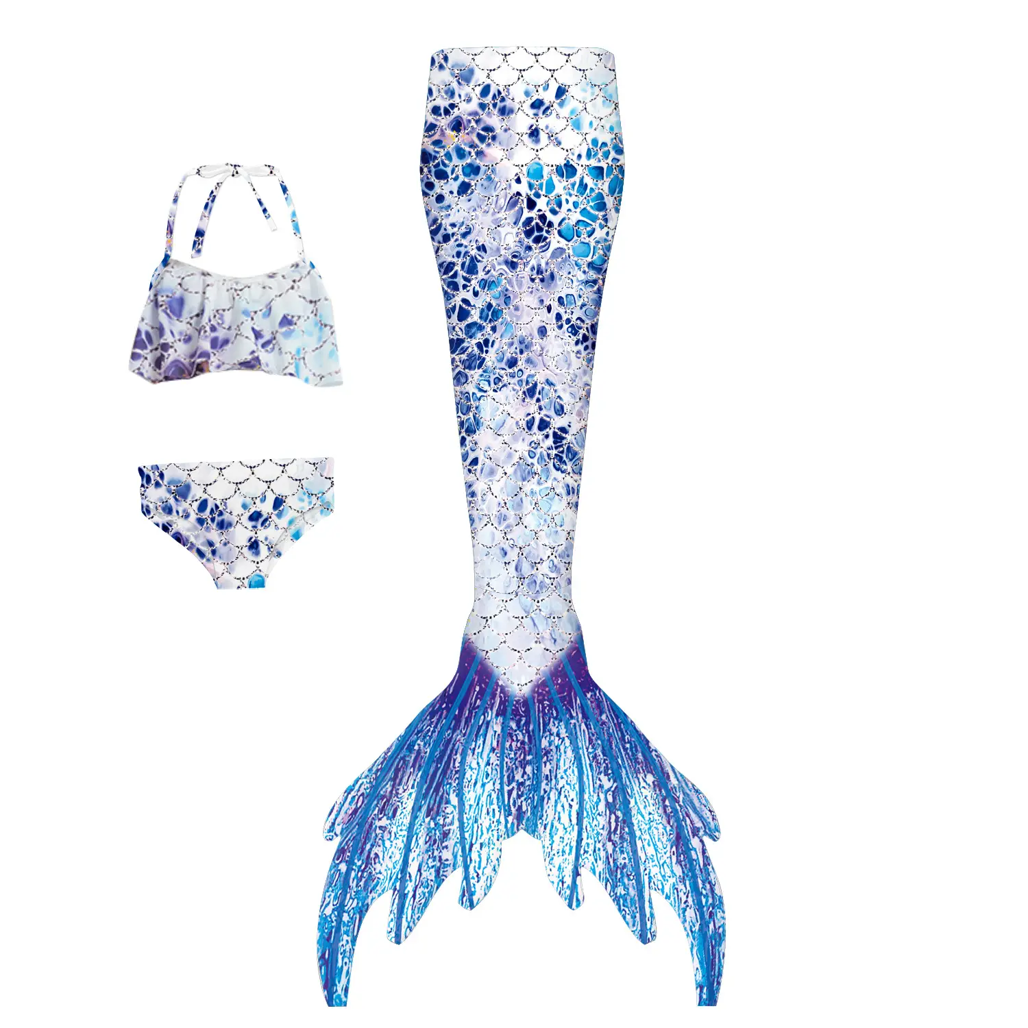 Mermaid Tail Strapless Fish Tail Dress for Girls