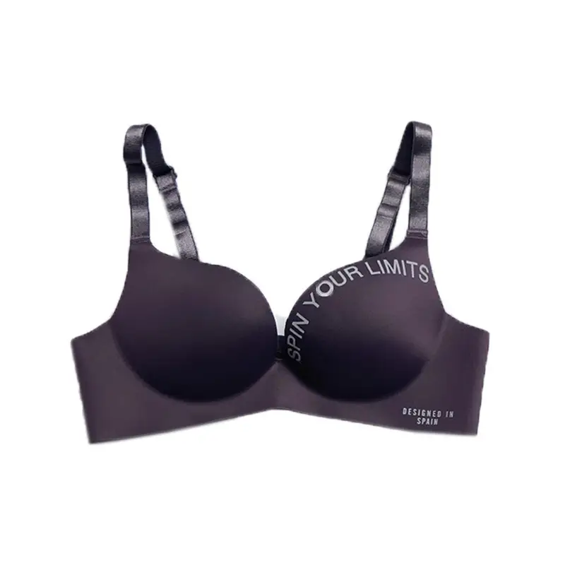 A Large Number of Ready-Made Girls' British Letter Small Breasts Large Size One-Piece Student Bra Wholesale Adjustable Push-Up Inner