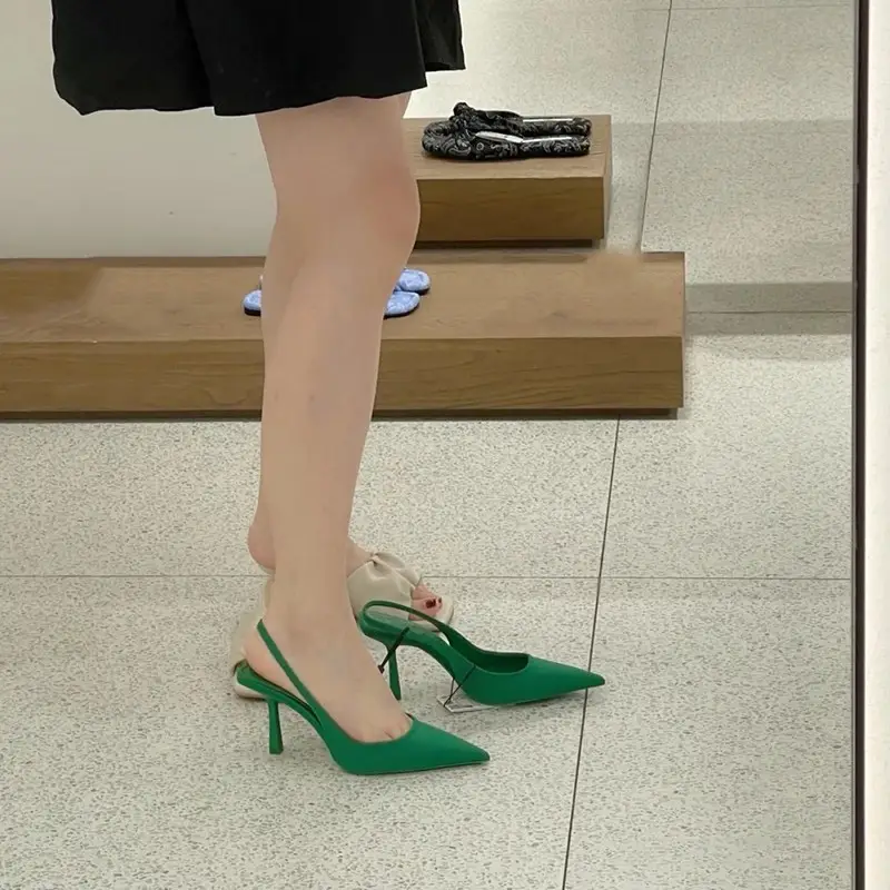 2023 Black Pointed Toe Stiletto Heels for Women
