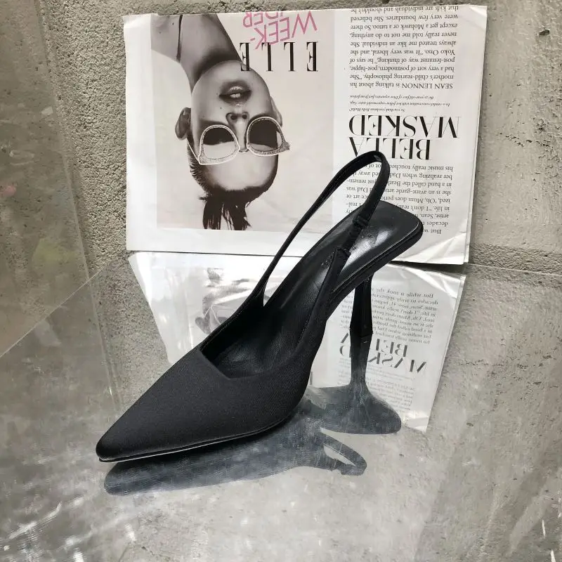 2023 Black Pointed Toe Stiletto Heels for Women