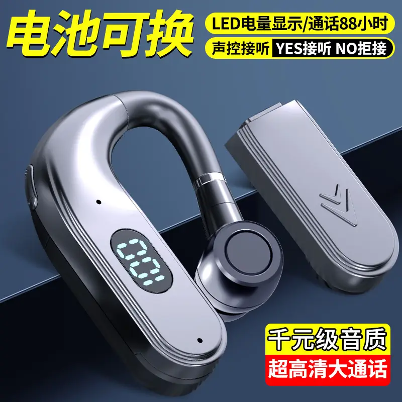 Wireless Bluetooth Headset with Digital Display & Replaceable Battery - Image 7