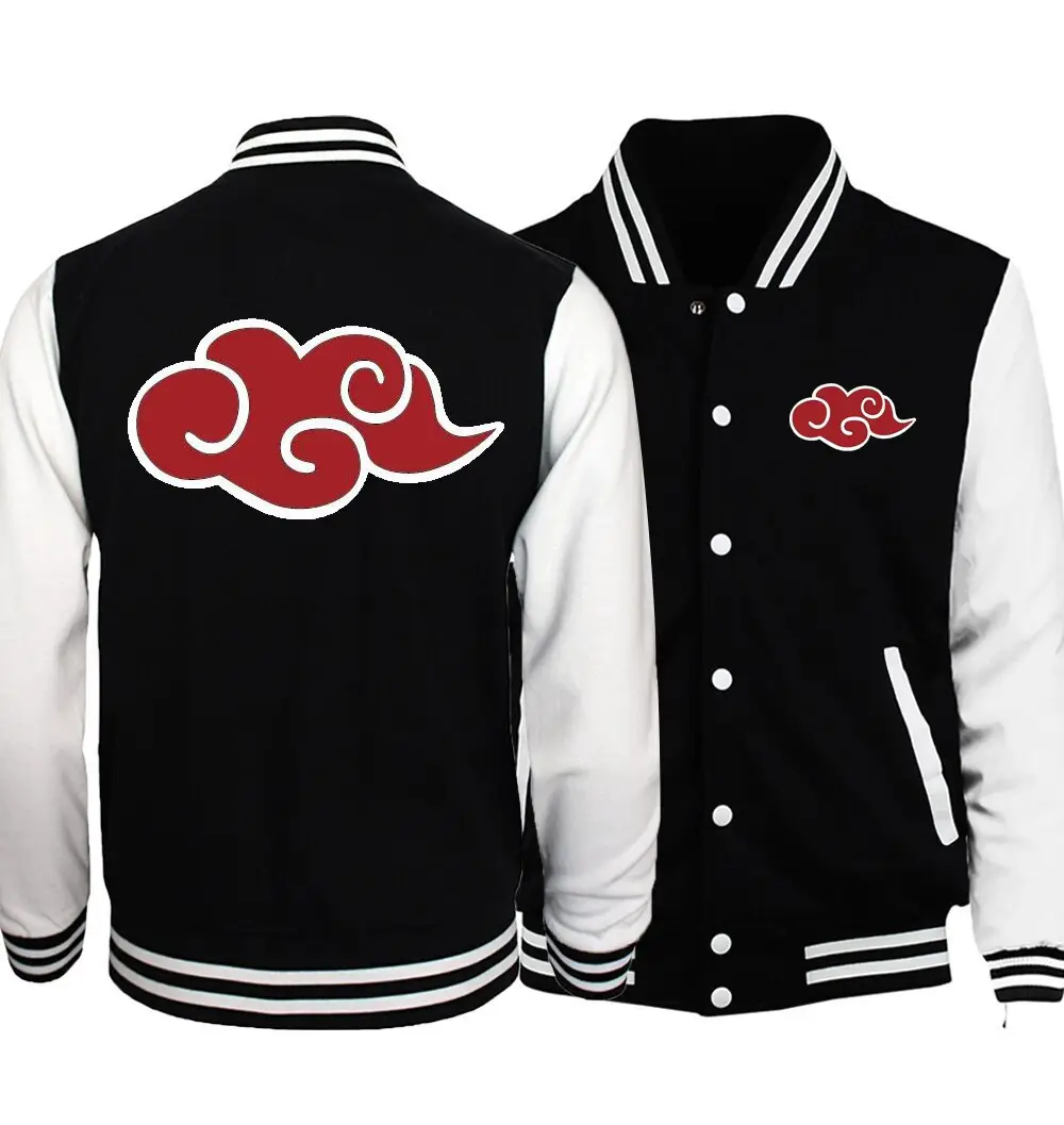 Naruto Black White Bomber Jacket One Size