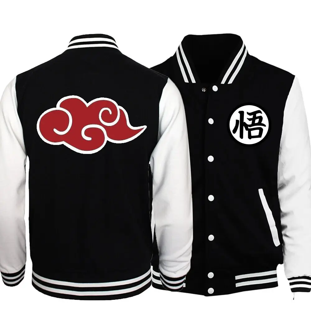 Naruto Black White Bomber Jacket One Size