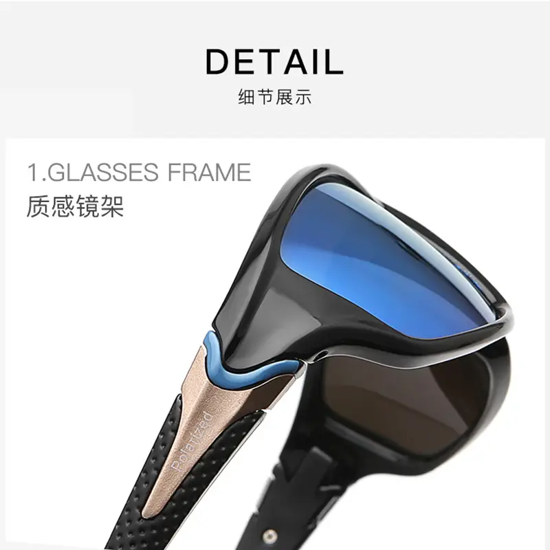 Black Frame Orange Polarized Sunglasses for Men Women - Image 11
