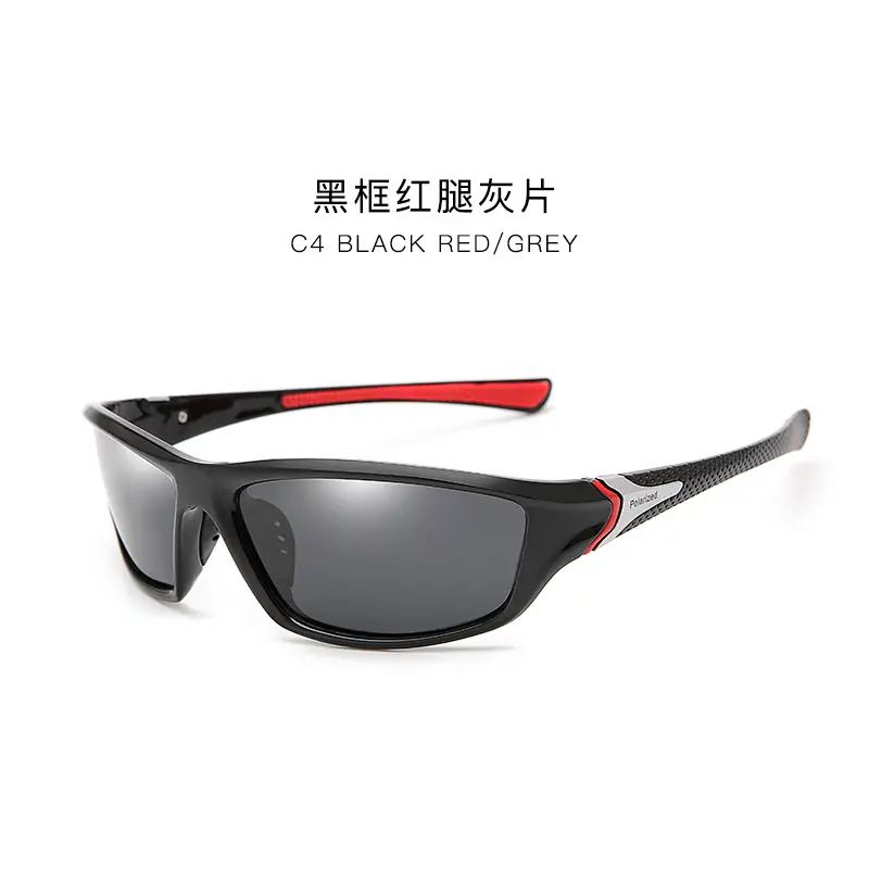Black Frame Orange Polarized Sunglasses for Men Women - Image 2