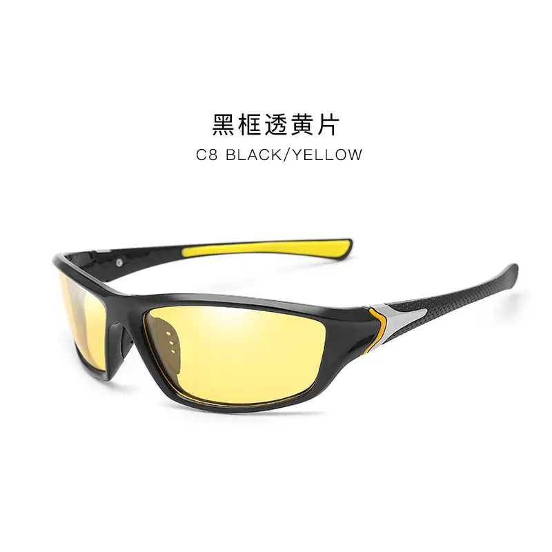 Black Frame Orange Polarized Sunglasses for Men Women - Image 8
