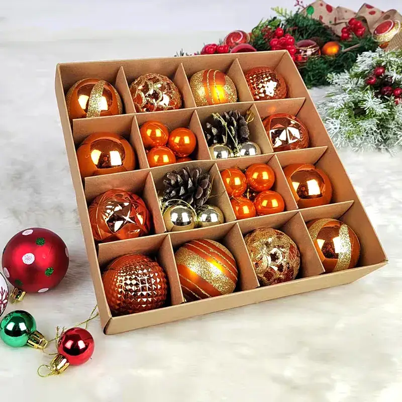 Cross-Border Christmas Balls 3-6cm 42Pcs Decorative Set - Image 14