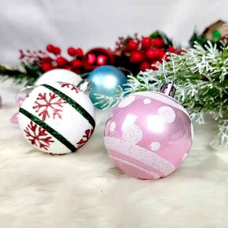 Cross-Border Christmas Balls 3-6cm 42Pcs Decorative Set - Image 16