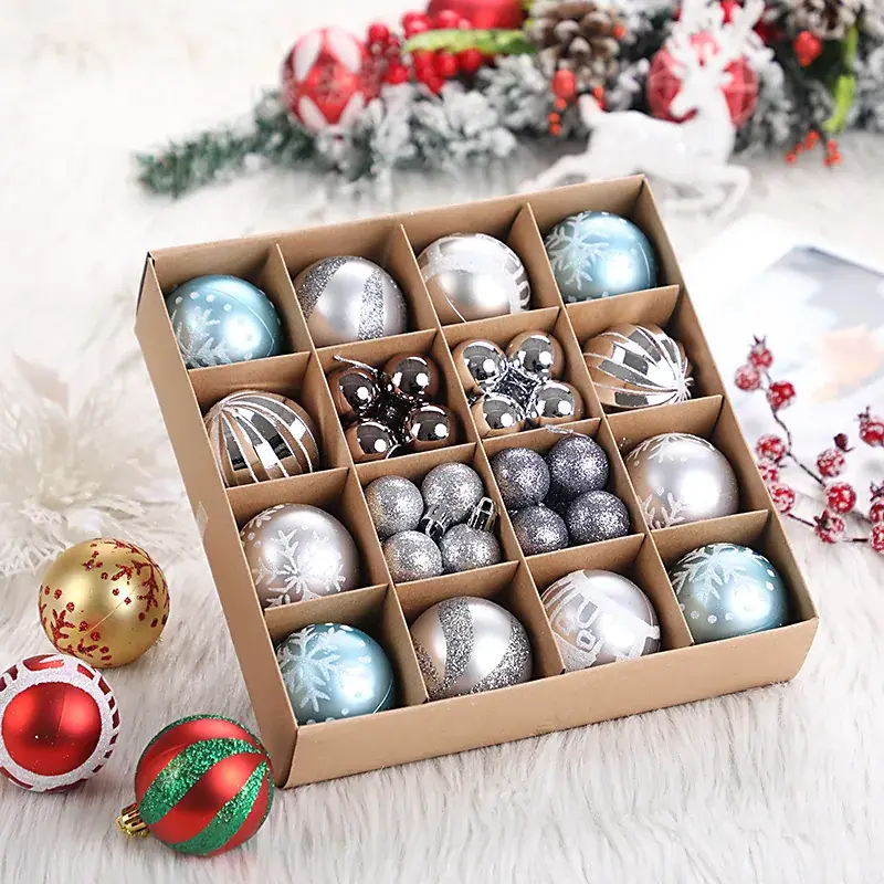 Cross-Border Christmas Balls 3-6cm 42Pcs Decorative Set - Image 8