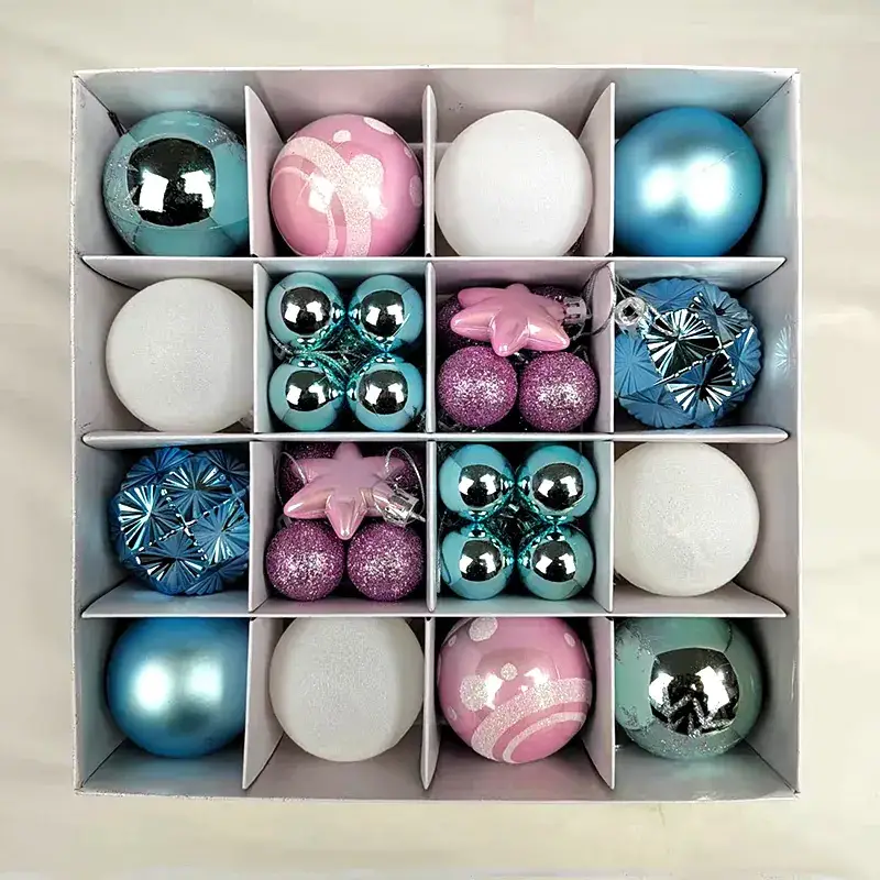 Cross-Border Christmas Balls 3-6cm 42Pcs Decorative Set - Image 2
