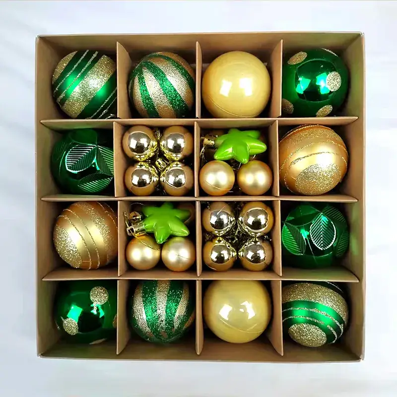 Cross-Border Christmas Balls 3-6cm 42Pcs Decorative Set - Image 3