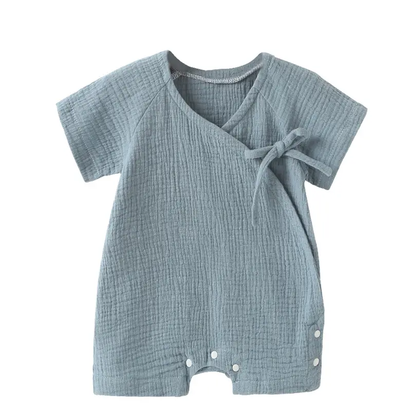 Baby Cotton Triangle Hat Suit Blue Summer - Image 36
