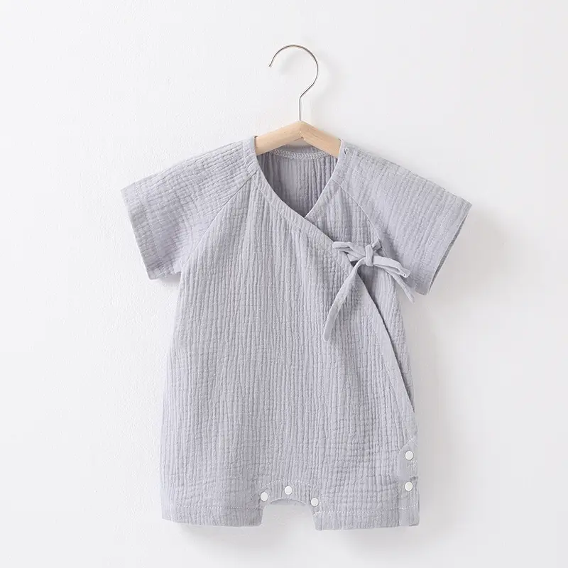 Baby Cotton Triangle Hat Suit Blue Summer - Image 4