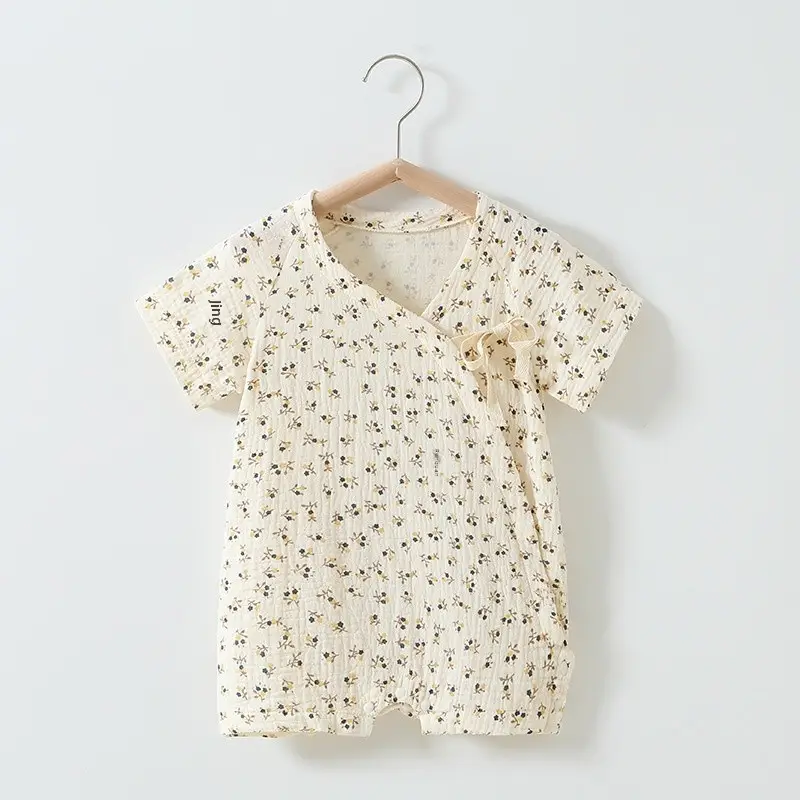 Baby Cotton Triangle Hat Suit Blue Summer - Image 17