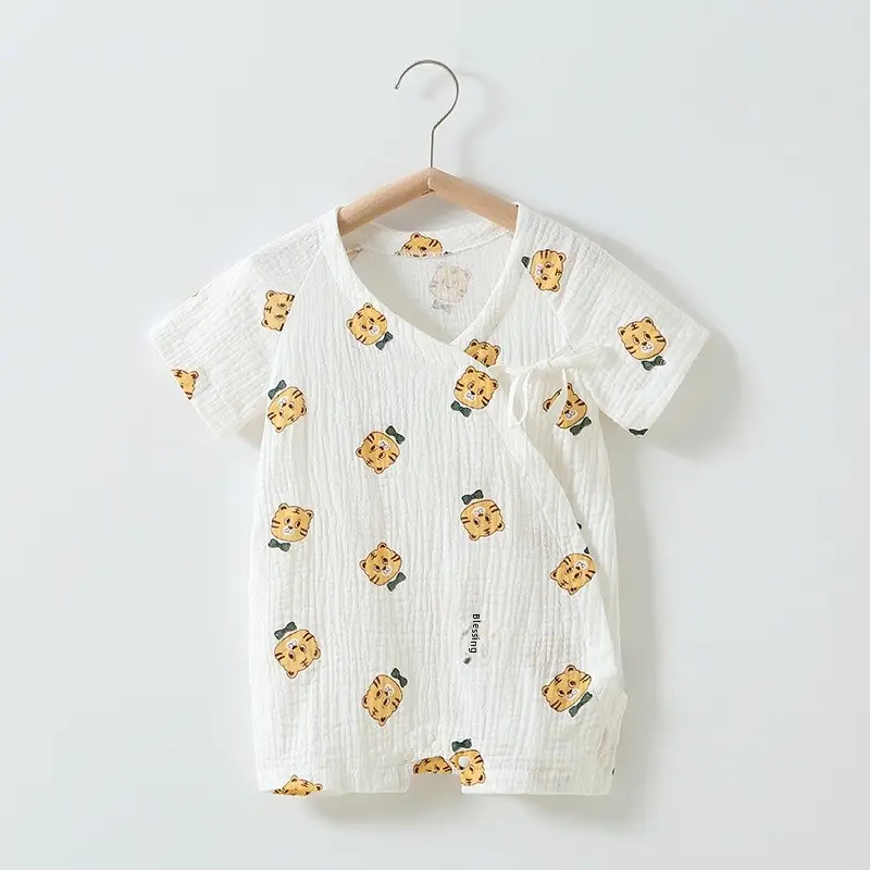 Baby Cotton Triangle Hat Suit Blue Summer - Image 24