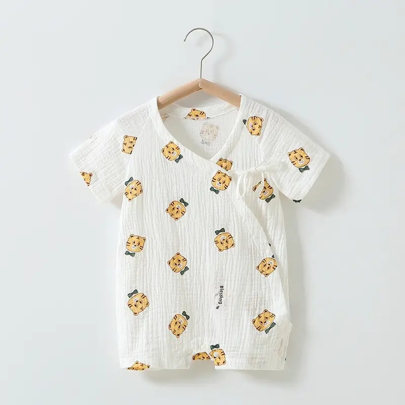 Baby Cotton Triangle Hat Suit Blue Summer - Image 27